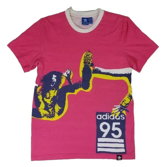 adidas Originals Archive Catalog T-Shirt Men's M All Over Retro 90's Crew Neck - Picture 1 of 5
